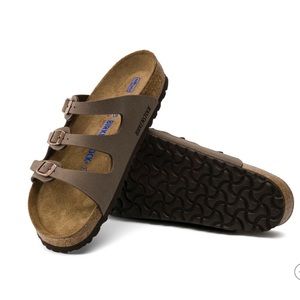 Birkenstock Florida Soft Footbed Birkibuc Mocha Sandals